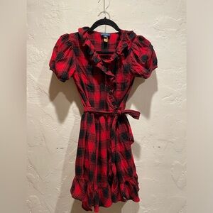 POLO RALPH LAUREN Girls Plaid Ruffle Dress